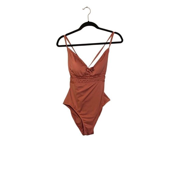 Kona sol women’s one piece, Gathered front, modern swimsuit, size large - Picture 1 of 5